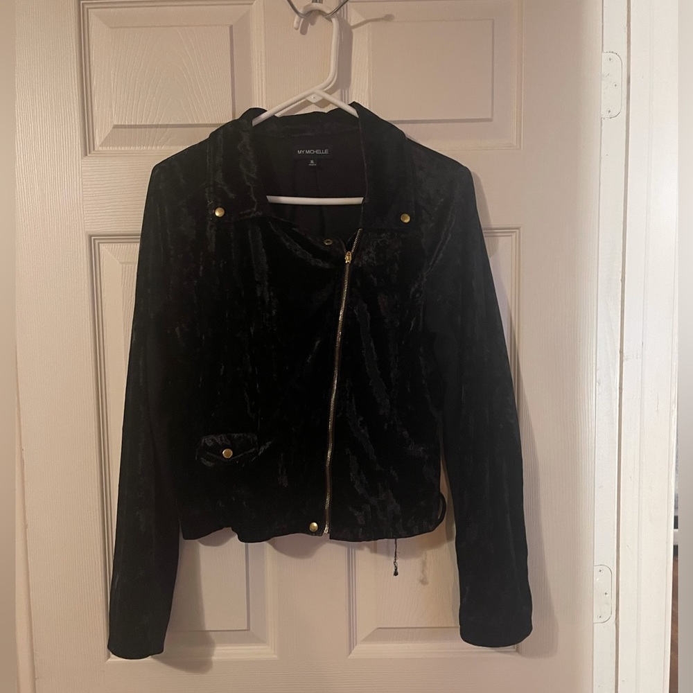 Black velvet jacket